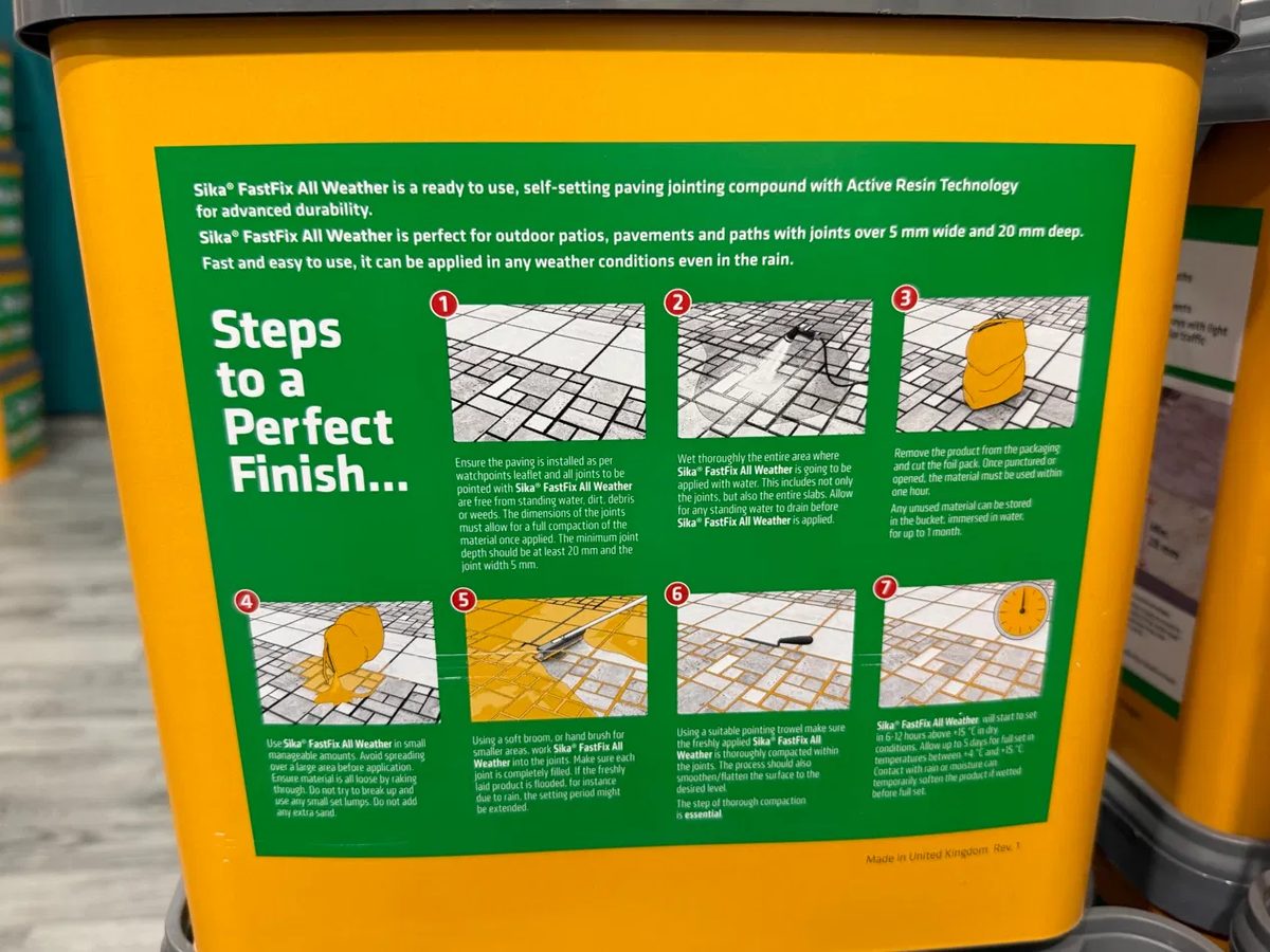 Seven steps to apply Sika FastFix, from the tub